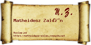 Matheidesz Zalán névjegykártya